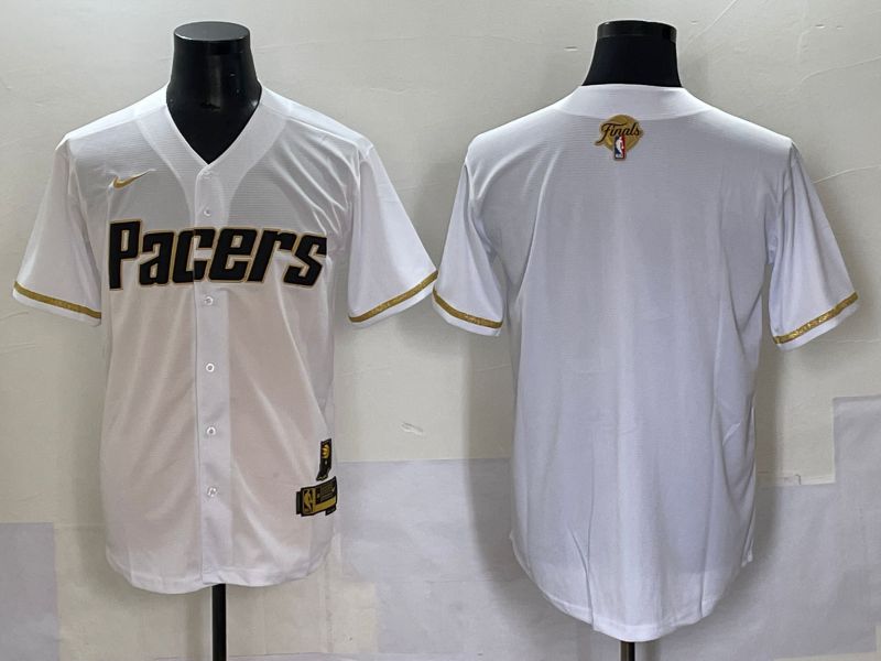Men 2025 Indiana Pacers Blank White Joint Name NBA Jersey style 11->indiana pacers->NBA Jersey